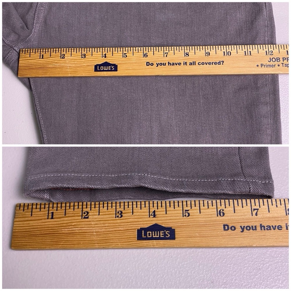 Raleigh Denim Pants 36 (37x28.5) Mens 5 Pocket Martin Slim Taper Light Gray VGUC - Picture 5 of 8